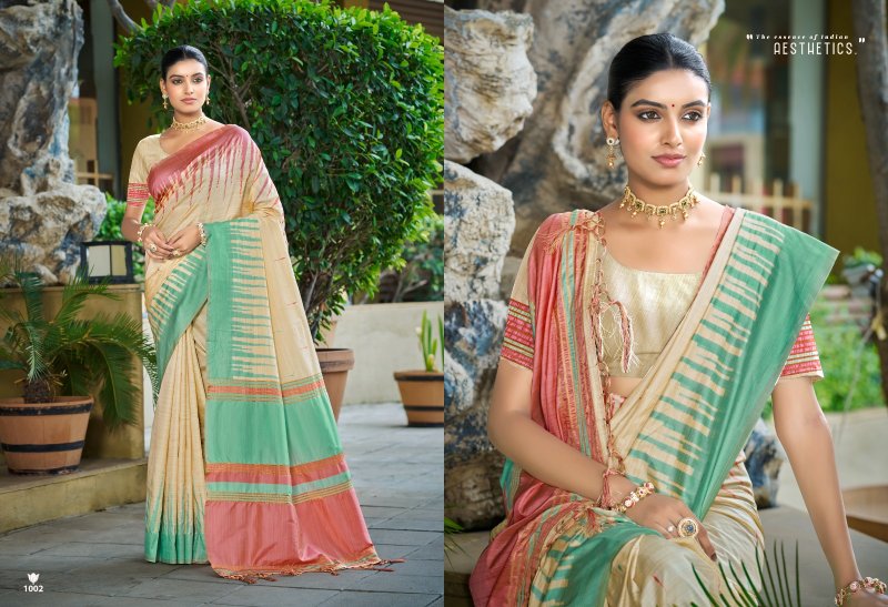 Lavina Silk 04 By Bunawat Slub Silk Printed Saree